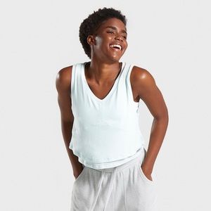 Gymshark Relaxed Crop Top - Washed Green